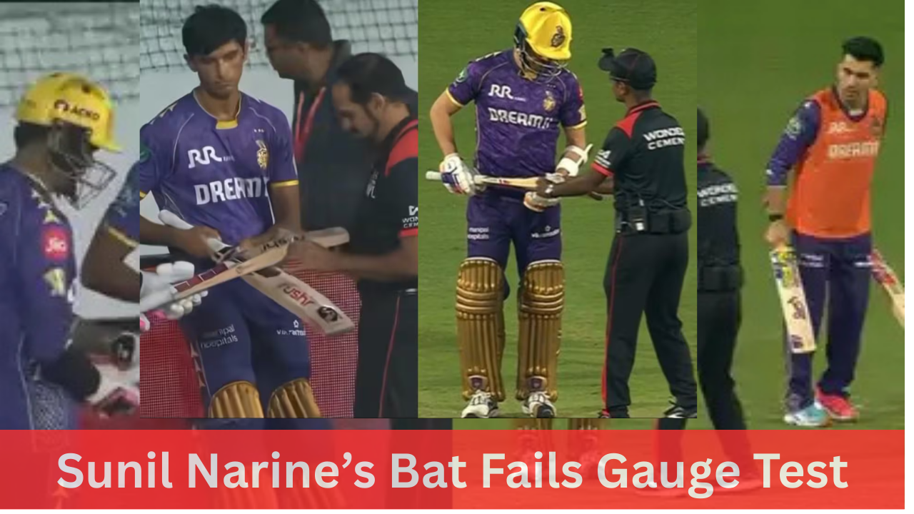 Sunil Narine’s Bat Fails Gauge Test as BCCI Tightens Rules